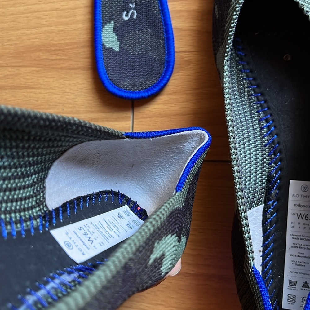 Rothy’s the Point Olive Camo size 6.5 - Picture 6 of 9